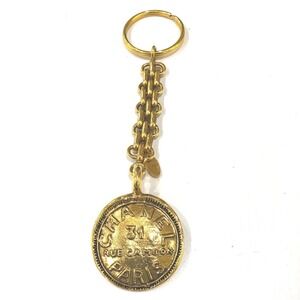 CHANEL Vintage Gold Keyring